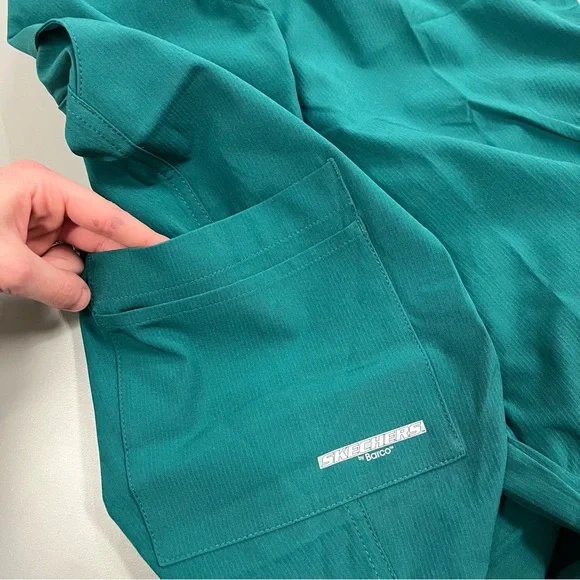 NWT Sketchers Hunter Green Jogger Scrub Pants Multi Sizes - Picture 3 of 13
